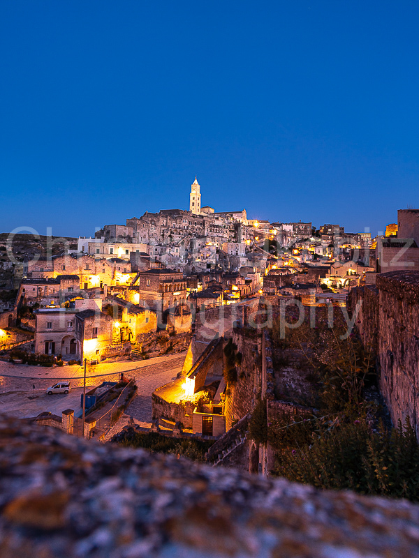 Matera Abend hoch