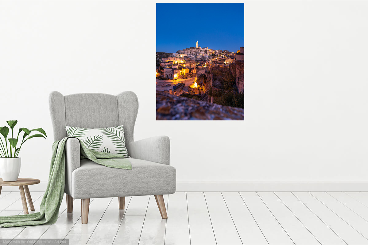 Matera Abend hoch
